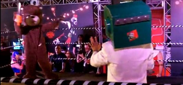Mr. Destructoid fought Naughty Bear & Lucha Libres at E3