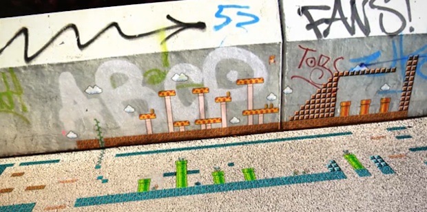 Awesome Super Mario Bros sidewalk edition