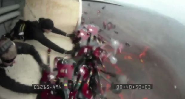 Power Gig team dumps Guitar Hero controllers into volcano
