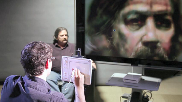 David Kassan painting with the uDraw GameTablet