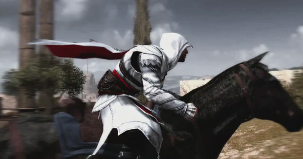 Ezio runs, jumps and kills fools to a track by Unkle