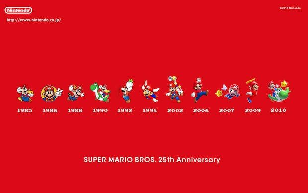 Mario 25th anniversary site is awesome, has wallpapers