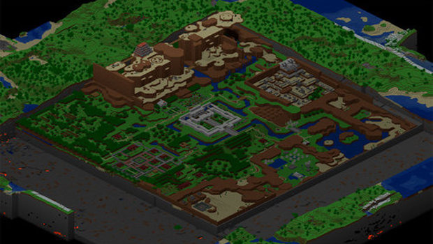 Link to the Past overworld recreated in Minecraft