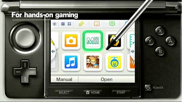 3DS: Nintendo launch and preloaded software