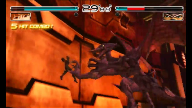Take a look at Dead or Alive Dimensions' Metroid stage