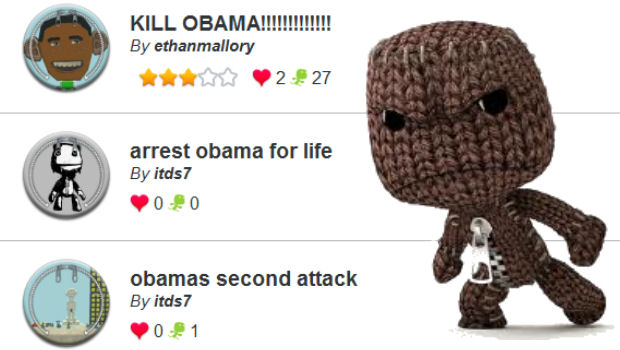 Scary amount of 'Kill Obama' levels in LittleBigPlanet 2