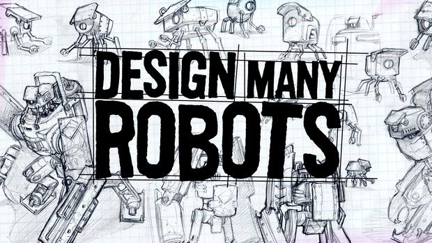 Your robot design could be in Shoot Many Robots