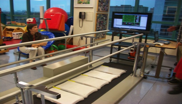 Wii Balance Board used in children's physical therapy