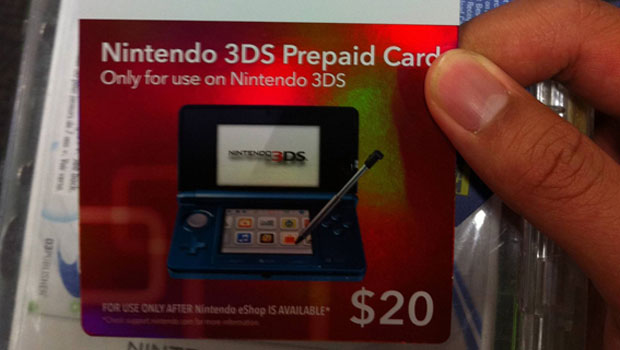 First Nintendo 3DS pre-paid cards spotted at Best Buy