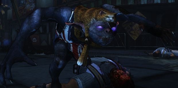 The Darkness II features dead cat hats