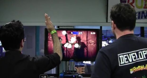 Arms flailing with Fruit Ninja Kinect