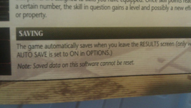 Resident Evil: The Mercenaries 3D has permanent save file