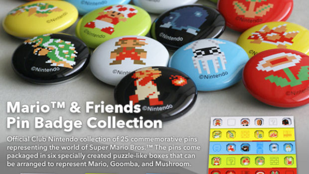 Club Nintendo reward: Commemorative Mario pins