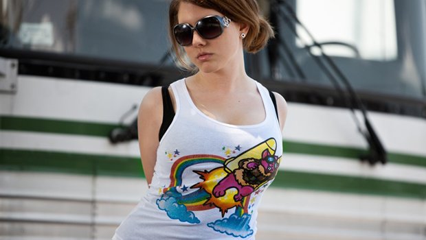 If you're a girl, go buy a Techno Kitten Adventure shirt