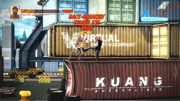 Kung Fu High Impact for Kinect puts you in a brawler