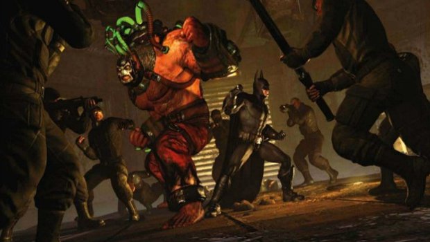 Bane fighting alongside Batman in Arkham City