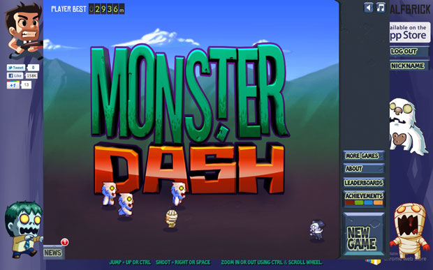 Halfbrick's Monster Dash playable in Chrome