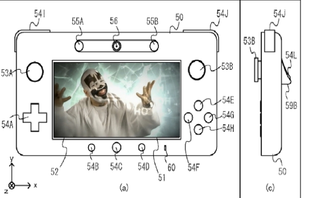 Wii U patent shows mic, speaker, IR port, magnetometer