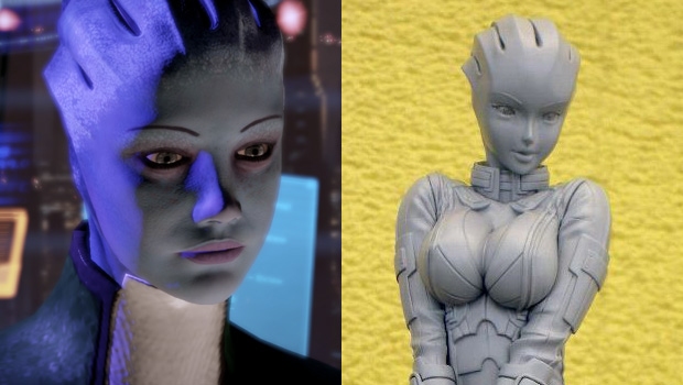 Fans upset over anime-ized statue of Mass Effect's Liara