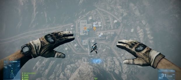 Free-falling into combat in Battlefield 3