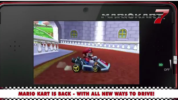 Mario Kart 7 trailer has Mario driving a kart in it