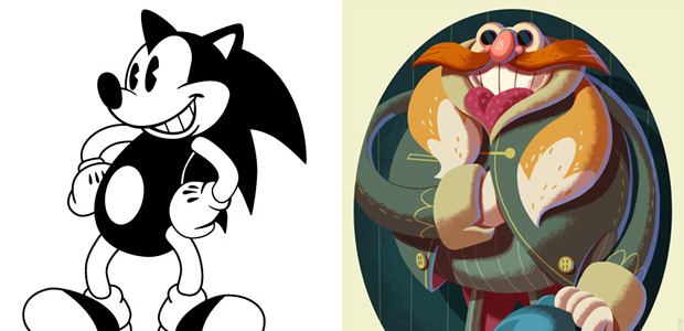 Classy Sonic art at the Sonic Generation show in Philly