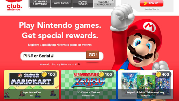 Club Nintendo to offer downloadable games for coins