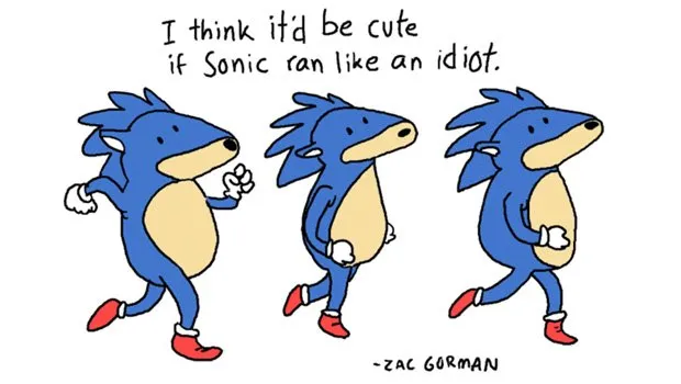 Dumb running Sonic is too funny for its own good