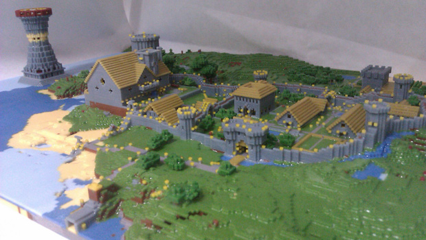 I said wow! An entire 3D printed Minecraft village