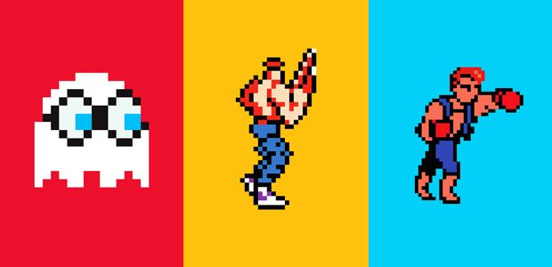 Subtle! Brand names as promoted by 8-bit celebrities