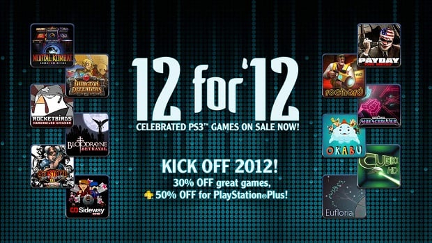 PSN to discount 12 games in '12 for '12' sale event