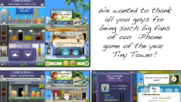 Zynga rips off Tiny Tower, gets called out by devs