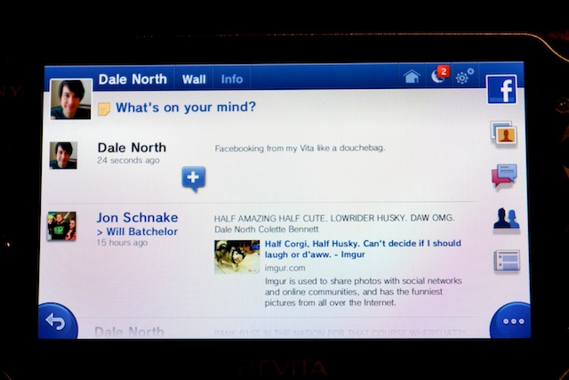 Facebook app available for PlayStation Vita now