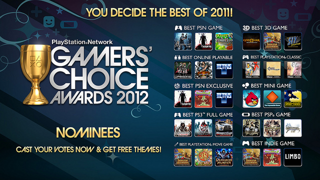PSN Gamers' Choice Awards noms: Vote and get discounts