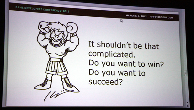 Keiji Inafune drew funny doodles for a GDC presentation