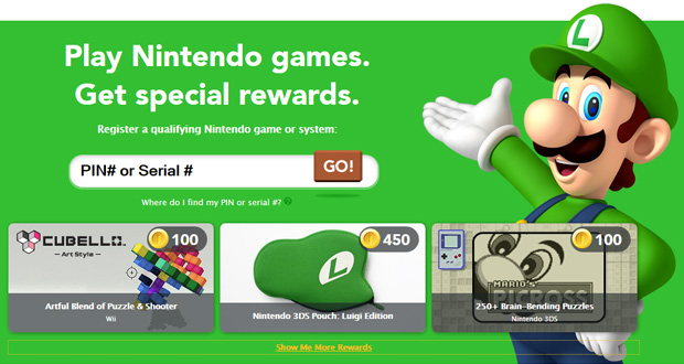 Luigi has taken over Club Nintendo, offering new 3DS case