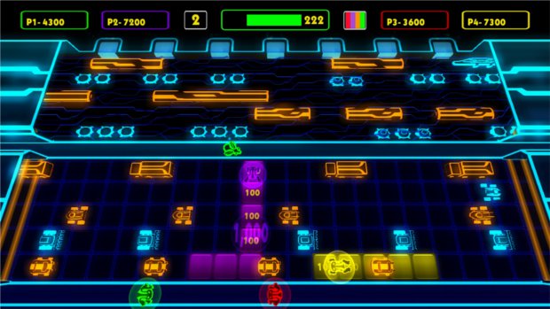 Frogger crosses the road yet again, this time in neon