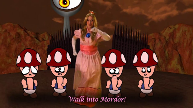 Wow, that Princess Peach has a mean set of pipes