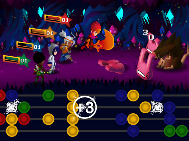 Dungeon Hearts mixes match-3 puzzling with Final Fantasy