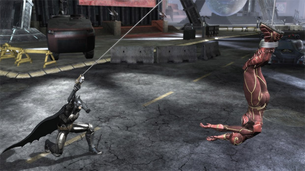 E3: Body slamming men in tights from space in Injustice