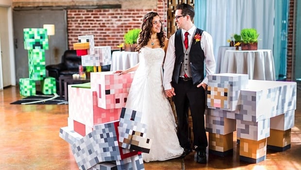 Minecraft wedding is totes adorbs