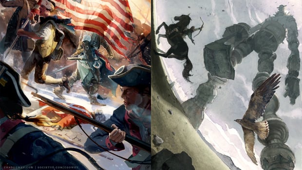 Assassin's Creed III and Colossus art pieces are so boss