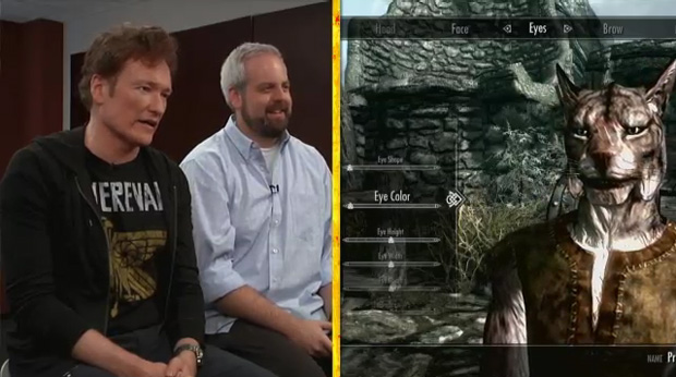 Skyrim feels the wrath of Conan O'Brien and Mr. Buttons