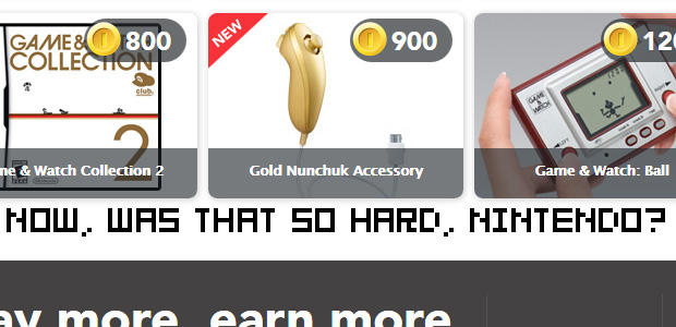 Gold Nunchuk finally available on US Club Nintendo