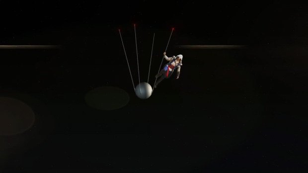 Assassin's Creed III's Connor takes a dive... from space