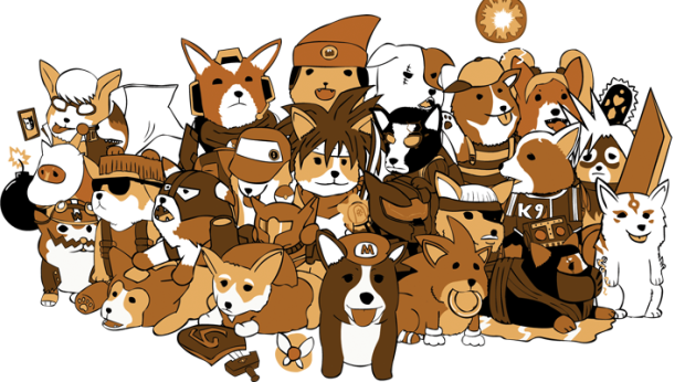 Corgis cosplaying as your favorite videogame heroes