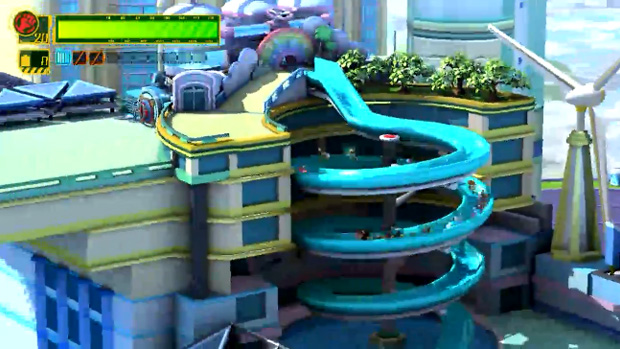 The Wonderful 101 has waterslides