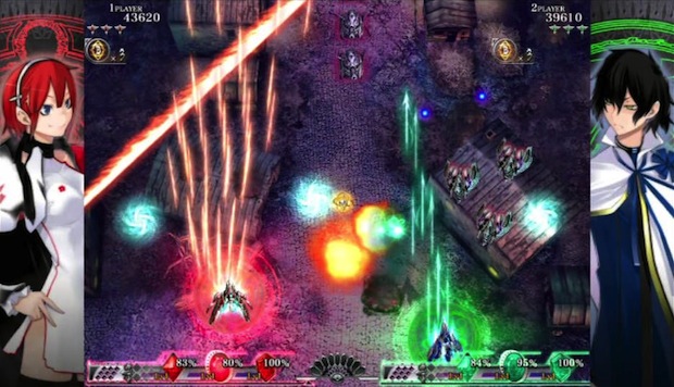 Caladrius: a 2D shooter with Devil Survivor style art?