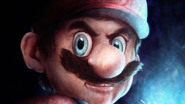 Speed-painted Mario wants you to check his package