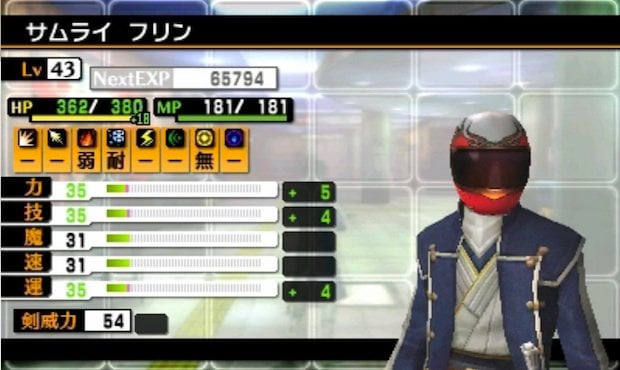 Shin Megami Tensei IV: Characters show gear changes